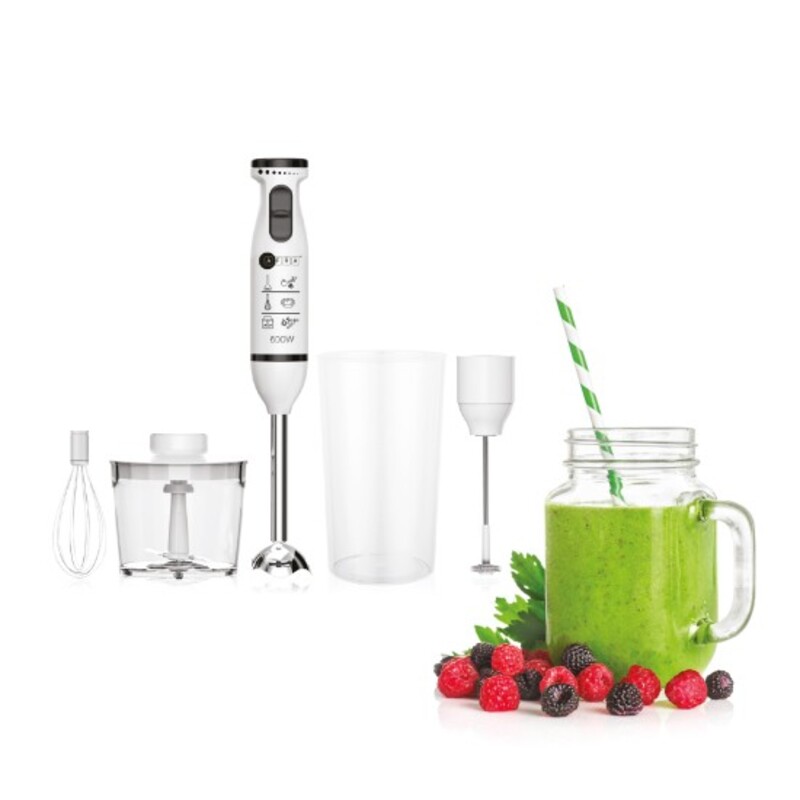 AFRA Japan Hand Blender Set, Multiple Speed Settings, Stainless Steel, Multiple Attachments, 600W, Chopper, Mixing Cup, Whisk, G-Mark, ESMA, RoHS, CB, 2 years warranty