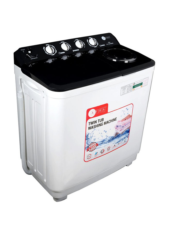 AFRA 10 Kg 1200 RPM Japan Top Load Semi Automatic Washing Machine, 450W, AF-1061WMWB, White