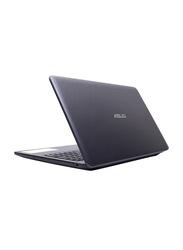 Asus X543U Laptop, 15.6" Full HD Display, Intel Core i3-7020U 7th Gen 2.3 GHz, 1Tb HDD, 4GB RAM, Intel HD 620 Graphics, EN KB, Windows 10, Star Grey
