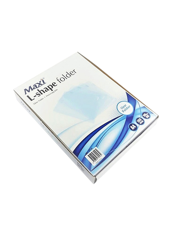 Maxi L-Shape Folder, 180 Micron, A4 Size, 100 Sheets, Clear