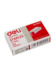 Deli Office Series Staple Pins, 1000 Pieces, Silver