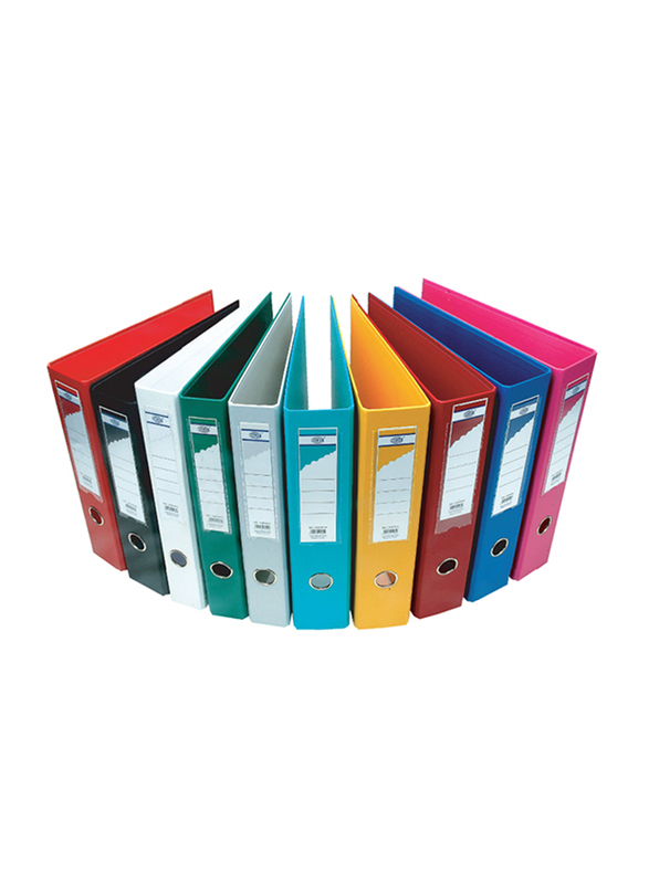 FIS PP Lever Arch Box File Set, 8cm, 50-Pieces, Multicolour