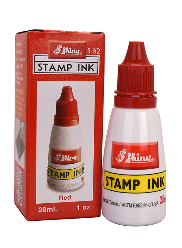 Shiny Stamp Pad Ink, Red