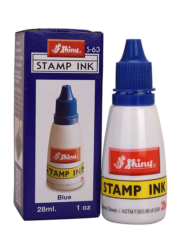 Shiny Stamp Pad Ink, Blue