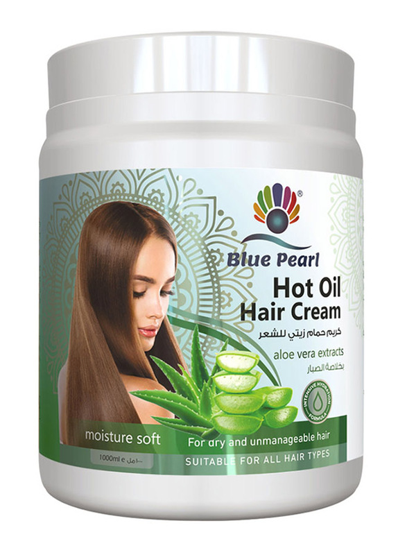 Blue Pearl Aloe Vera Extracts Hot Oil Hair Treatment Cream for Dry Hair, 1000ml