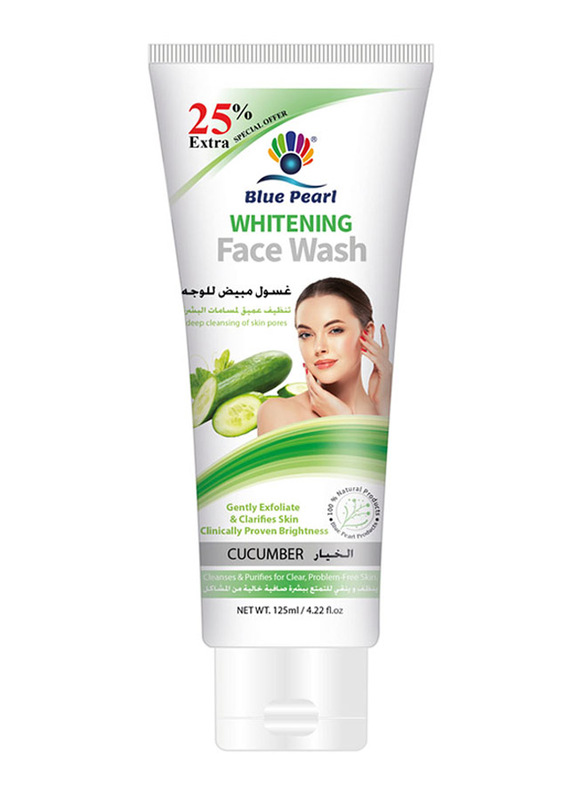 Blue Pearl Cucumber Whitening Face Wash, 125ml