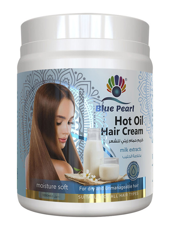 Blue Pearl Milk Extracts Hot Oil Hair Treatment Cream for Dry Hair, 1000ml