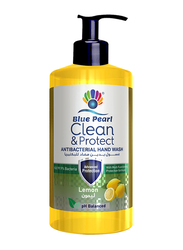 Blue Pearl Lemon Antibacterial Hand Wash, Yellow, 500ml