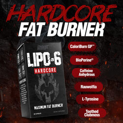 NUTREX RESEARCH LIPO-6 HARDCORE MAXIMUM FAT BURNER 60 CAPS