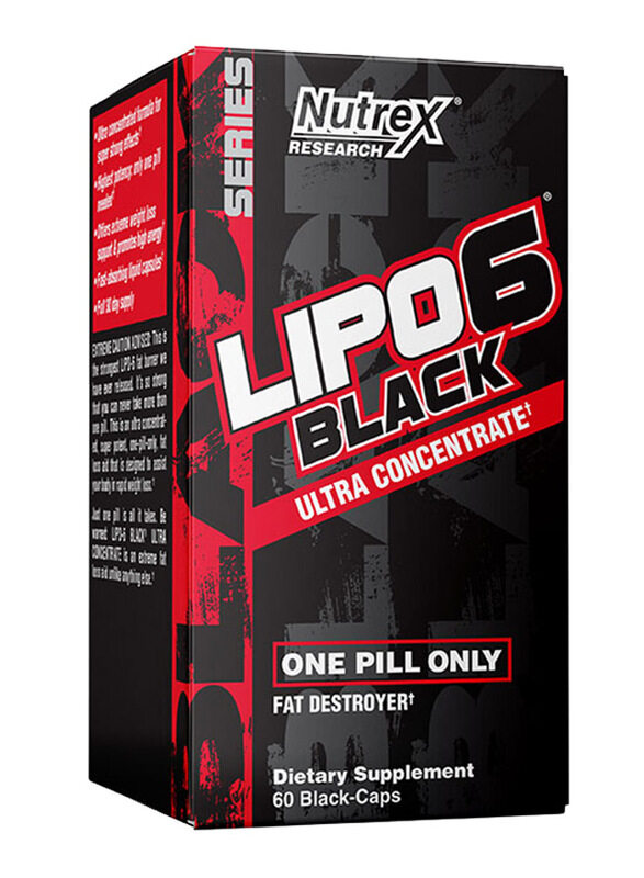 

Nutrex Lipo-6 Black Ultra Concentrate Dietary Supplement, 60 Capsules