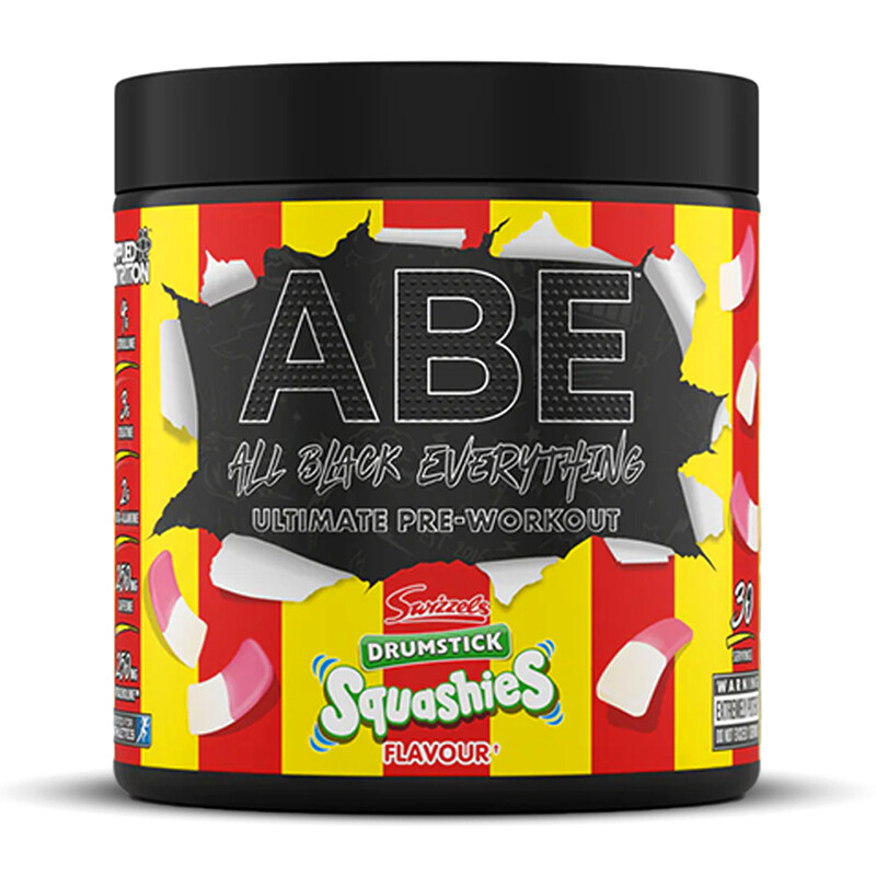 

APPLIED NUTRITION ABE ALL BLACK EVERYTHING ULTIMATE PRE WORKOUT 30 SERVINGS Swizzels Drumstick Squashies