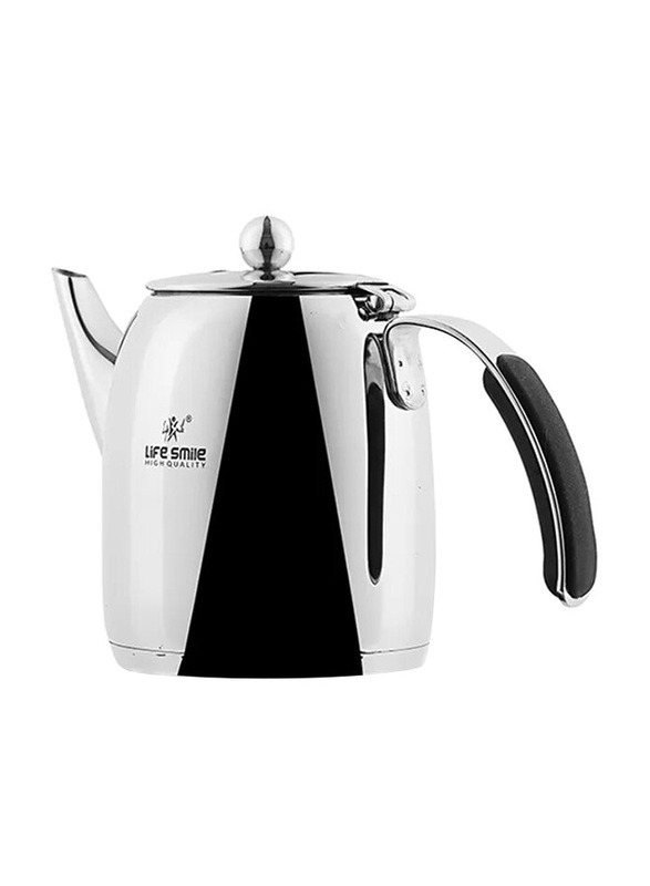 Life Smile 1.5L Stainless Steel Kettle with Infuser, Silver
