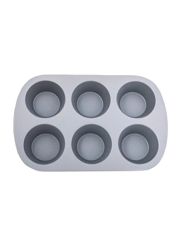 

Life Smile 6 Cups Muffin Pan, 27x17.5x3.3cm, Gold