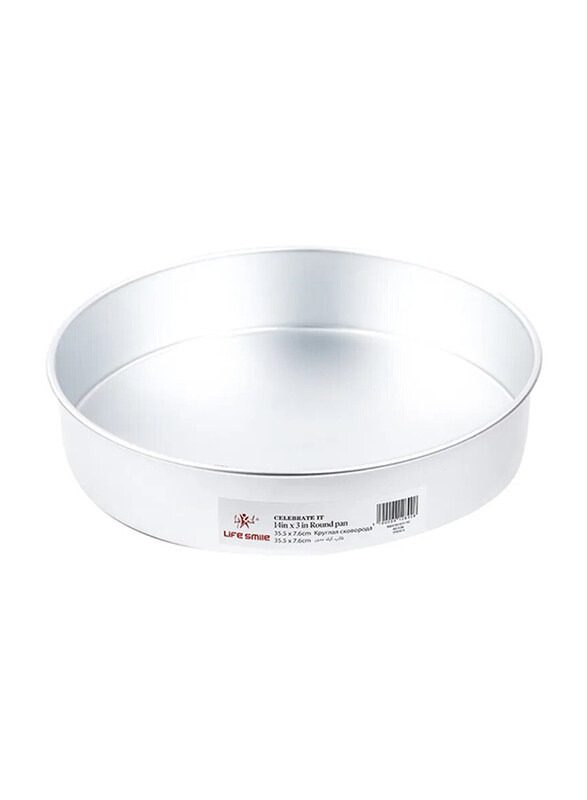 

Life Smile Aluminium Round Shaped Pan, NCK-54, Silver