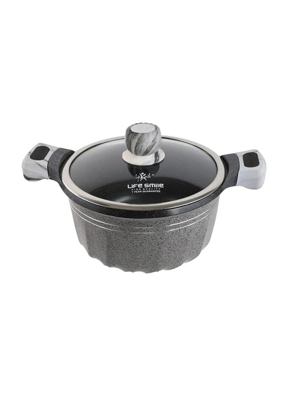 

Life Smile 20cm Aluminium Soup Pot, Grey