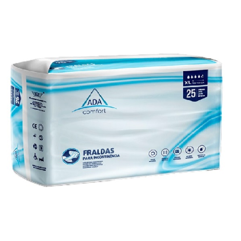 

ADA Comfort - Standard Adult Diaper - Size : Medium ( 80 - 125 CM ) 25 Pieces