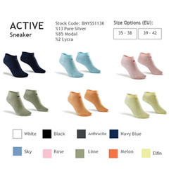 Bonny Silver ACTIVE   Sneaker Socks