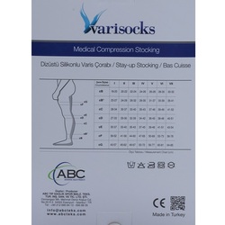 Supragenual Opened Toe Stocking,  Long compression stockings ( Stay-Up Stocking )  , socks , Open Toe for Varicose  22-34 mmHg