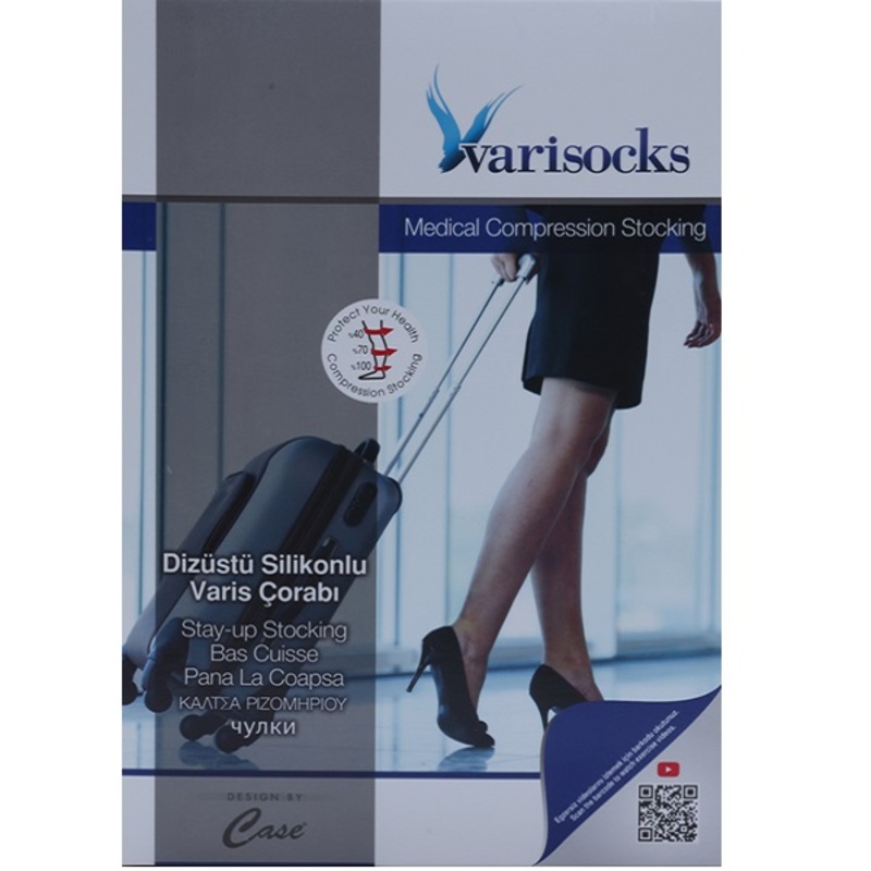 Supragenual Opened Toe Stocking,  Long compression stockings ( Stay-Up Stocking )  , socks , Open Toe for Varicose  22-34 mmHg