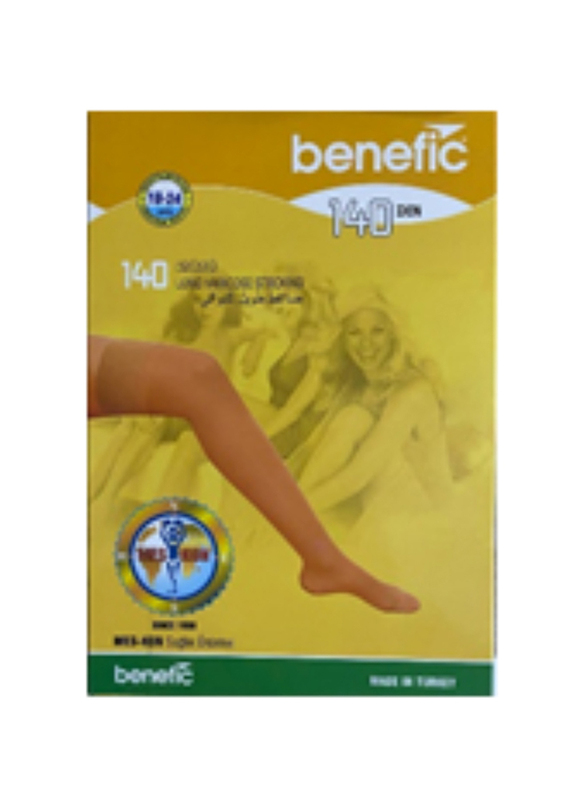 Benefic Medical Compression Stocking, 25-35 mmHg, Size XL, Beige