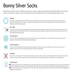 Silver Diabetic Socks (Therapeutic)
