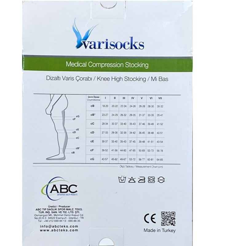 Infragenual  Stocking , Short compression stocking for varicose veins 22-34 mmHg ( Knee Short Stocking ) , Socks