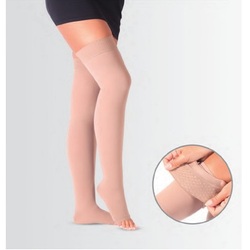 Supragenual Opened Toe Stocking,  Long compression stockings ( Stay-Up Stocking )  , socks , Open Toe for Varicose  22-34 mmHg