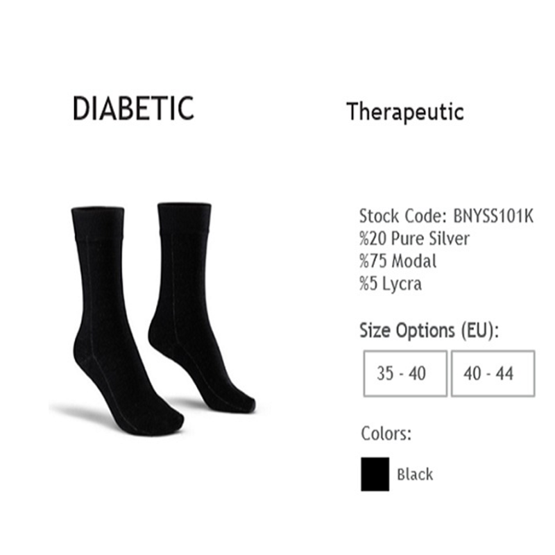 Silver Diabetic Socks - Full Protection