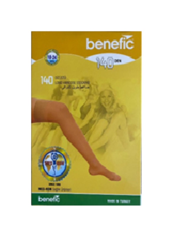 Benefic Medical Compression Stocking, 18-24 mmHg, Size XXL, Beige