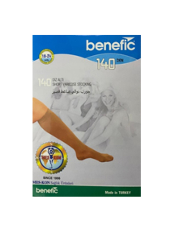 Benefic Medical Compression Stocking, 18-24 mmHg, Size XXL, Beige