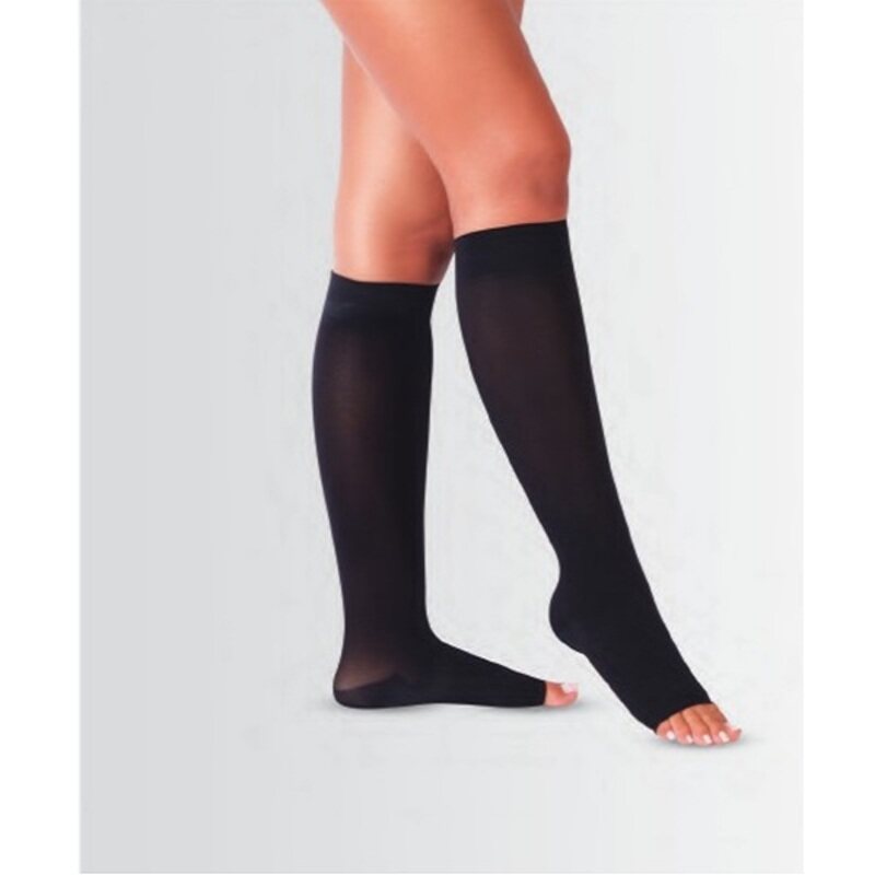 

VARISOCKS Infragenual Opened Toe Stocking Black color , Short compression stockings o for varicose veins 22-34 mmHg ( Knee Short Stocking ) ,Socks