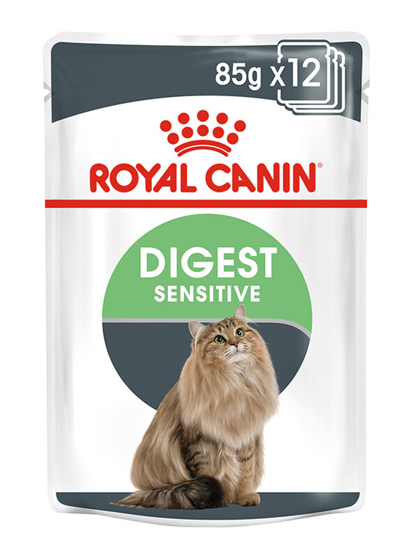 

Royal Canin Feline Care Nutrition Digest Sensitive Gravy Cat Wet Food, 12 Pouches x 85g