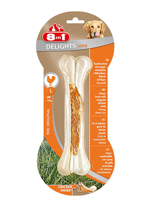 

8 in 1 Delights Chicken Bone Tasty Treats for Dog, Large, 75g