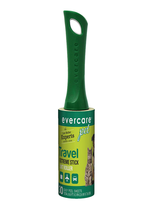 Evercare Pet Travel Extreme Stick Dogs & Cats Lint Roller, 30 Sheets
