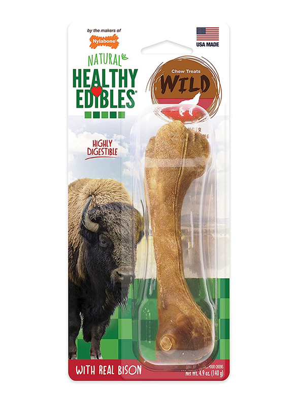 Nylabone Real Bison Wild Chew Treats Dog Dry Food, 140g