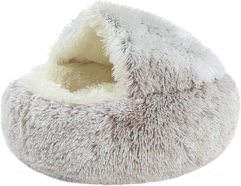 Grizzly Snuggle Cat Bed  Brown - 50cm