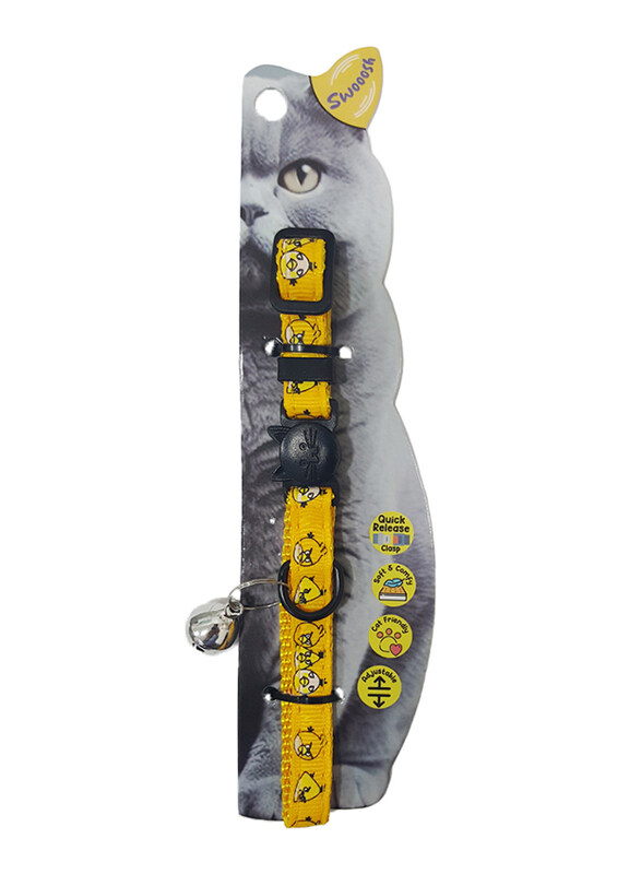 

Swooosh Angry Birds Nylon Safe Cat Collar, Yellow