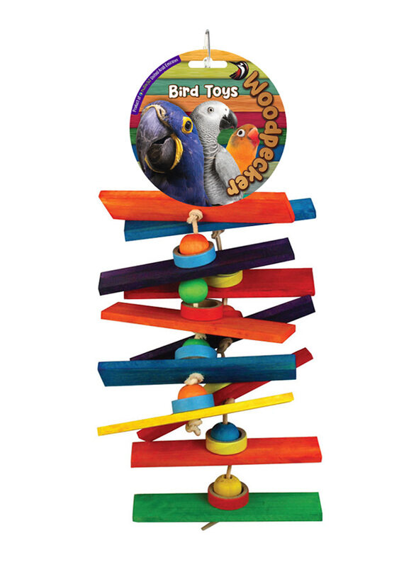 

Woodpecker 42 x 16cm Flat Sticks Bird Toy, Multicolour