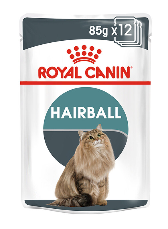 

Royal Canin Feline Care Nutrition Hairball Gravy Cat Wet Food, 12 Pouches x 85g