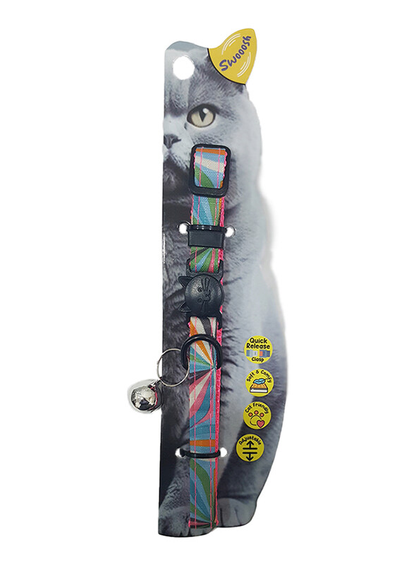 

Swooosh Cateidoscope Safe Collar, Pink