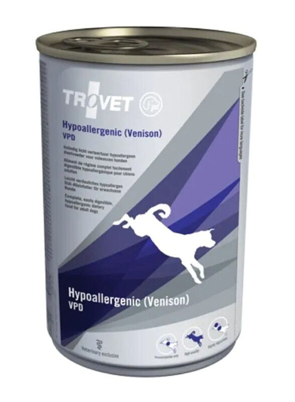 

Trovet Hypoallergenic Venison Dog Wet Food, 400g