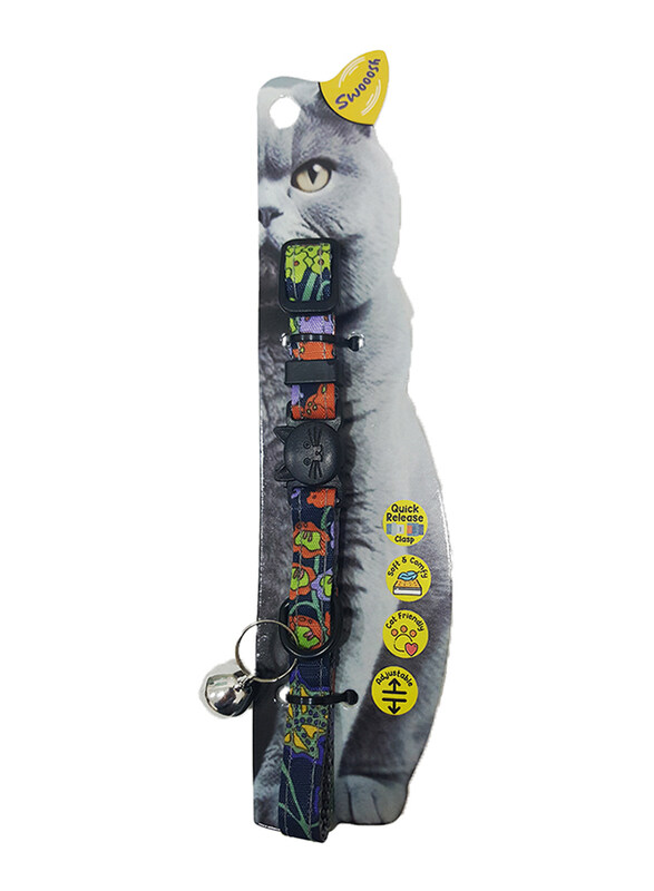 

Swooosh Sun & Shine Safe Cat Collar, Grey