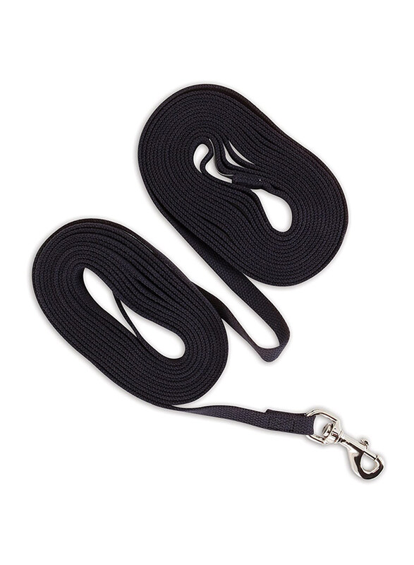 Aspen Pet 7.5-360-inch Cotton Training Dog Lead, Black