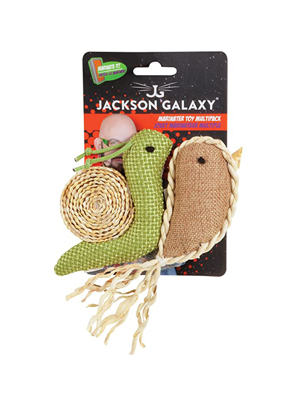 Petmate Jackson Galaxy Marinater Snail/Narwhal Cat Toy, Multicolour