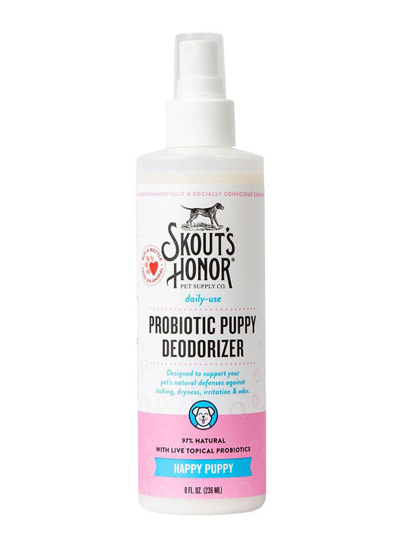 

Skout's Honor Daily Use Probiotic Happy Puppy Deodorizer, 236ml, White