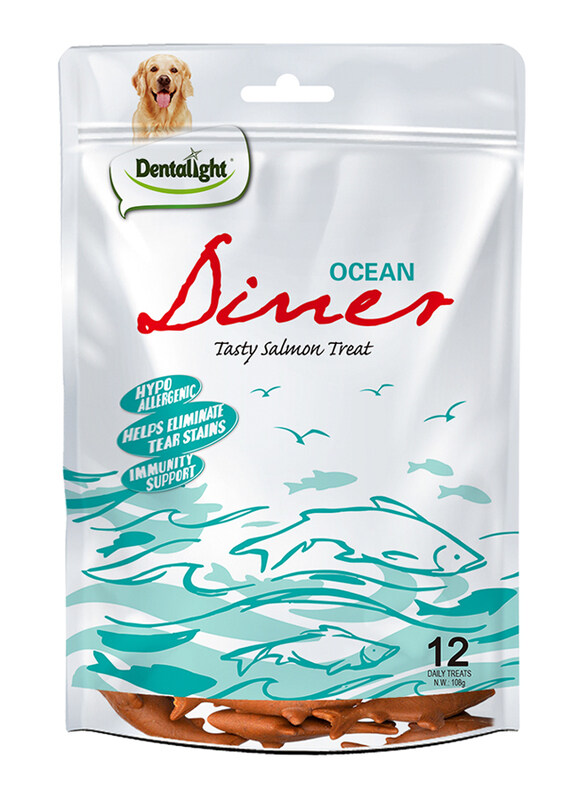 

Dentalight Ocean Diner Tasty Salmon Treat Dog Dry Food, 3-Inch, 12 x 108g