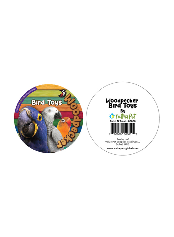 Woodpecker 20 x 9.5 x 7cm Rainbow Bridge Bird Toy, Multicolour