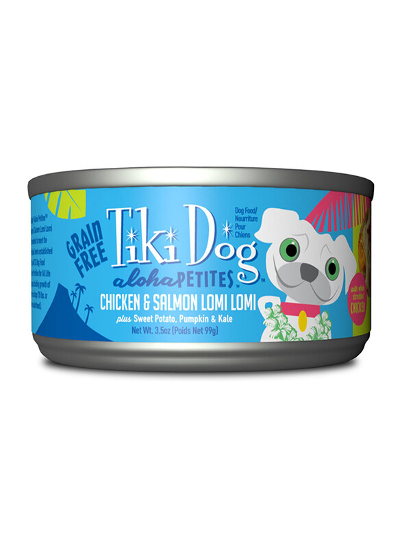 

Tiki Dog Aloha Petites Wet Dog Food Chicken & Salmon Lomi Lomi - 3.5 oz. can