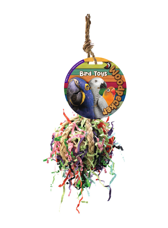 Woodpecker 23 x 8cm Ball Confetti Bird Toy, Multicolour