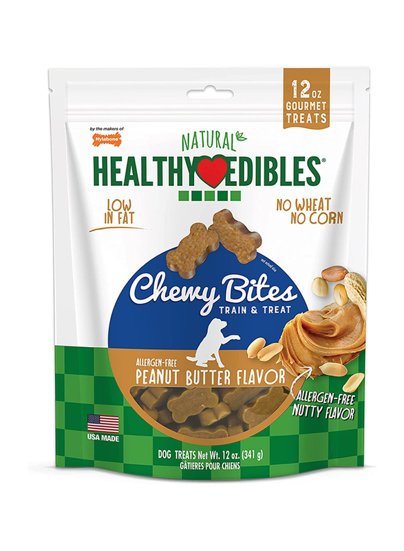 Nylabone Peanut Butter Flavor Chewy Bites Dog Dry Food, 341g